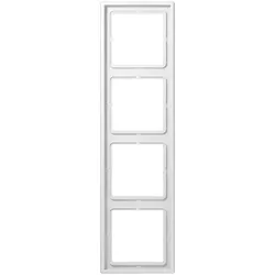 Jung LS984WW Rahmen 4fach, LS 990, IP 44, Duroplast, alpinweiß, senkrechte und waagerechte Montage LS 984 WW