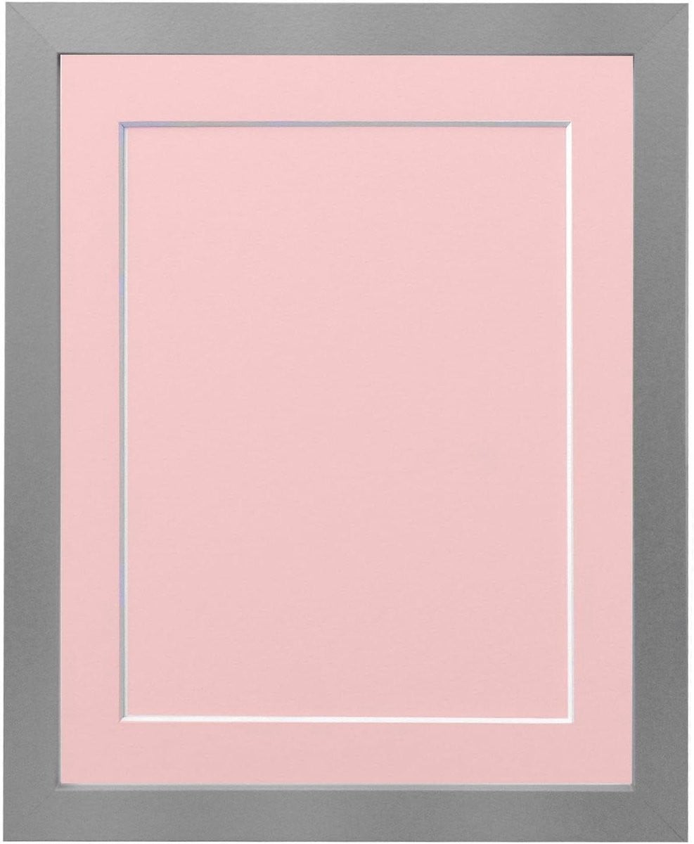 Zilveren fotolijst met passe-partout en zuurvrije houder, 20x16 inch