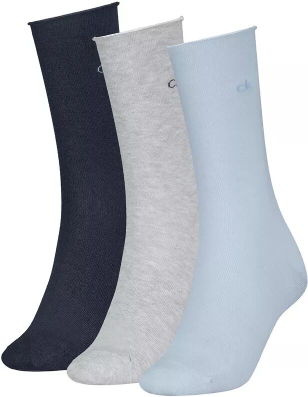 Calvin Klein - Socken, Waden 3 Pack, für Damen, Hellblau, Größe 39-42