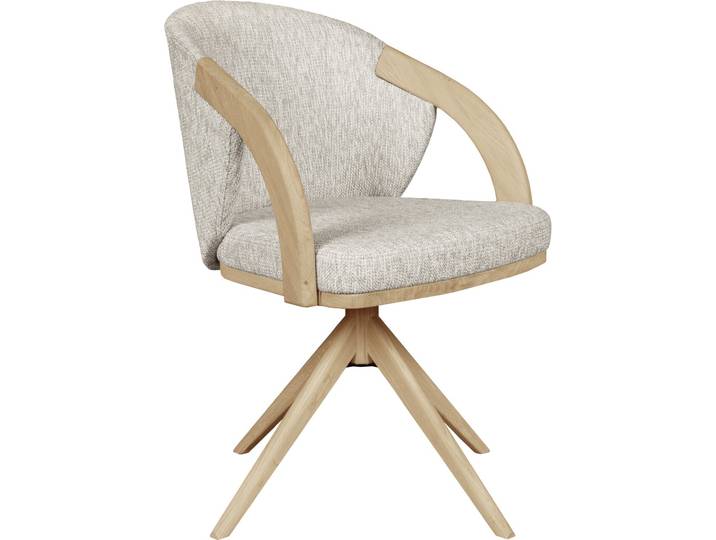 Linea Natura Armlehnstuhl TRONDHEIM, beige, Stoff