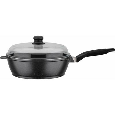 Schmorpfanne GSW "Titanium Granit", schwarz, Ø:24cm, Pfannen, Schmorpfanne, Induktion