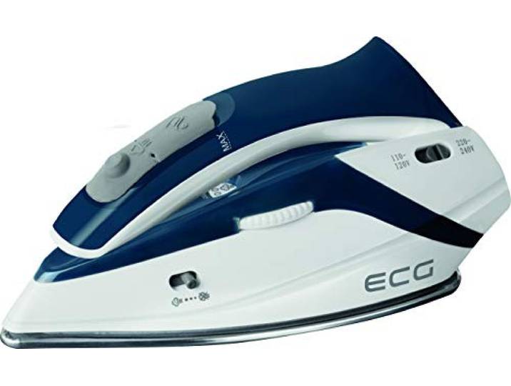 ECG NZ 210 Travel stoomstrijkijzer, kunststof, wit-blauw