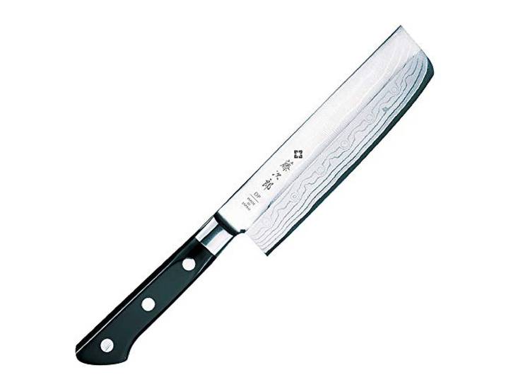 Tojiro Messer - japanische 37 Lagen Damastmesser HQ - Nakirimesser bzw. Gemüsemesser - Klinge 16,5 cm - mit Edelstahl Zwinge - 506