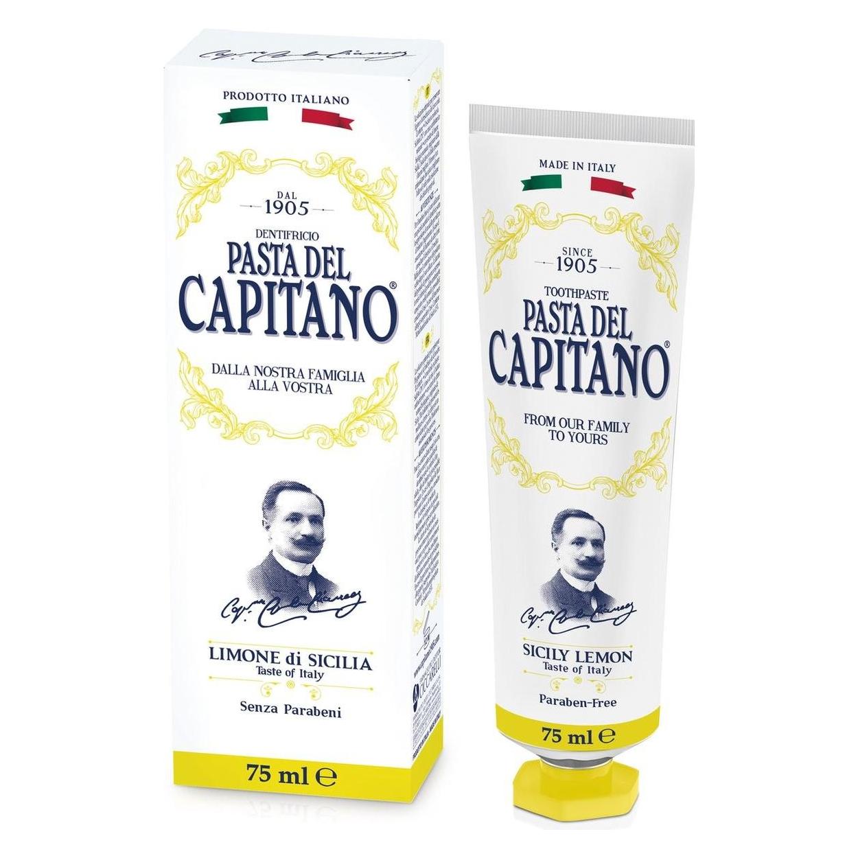 Capitano Pasta del - Toothpaste with natural BIO lemon 1905 75 ml (U) (75 ml) (33120762)