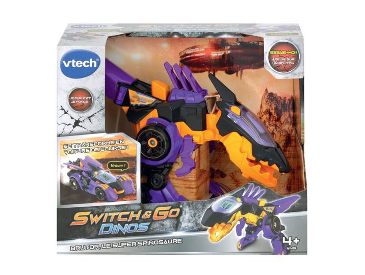 SWITCH & GO DINOS - BRUTOR, LE SUPER SPINOSAURE (VOITURE DE COURSE)