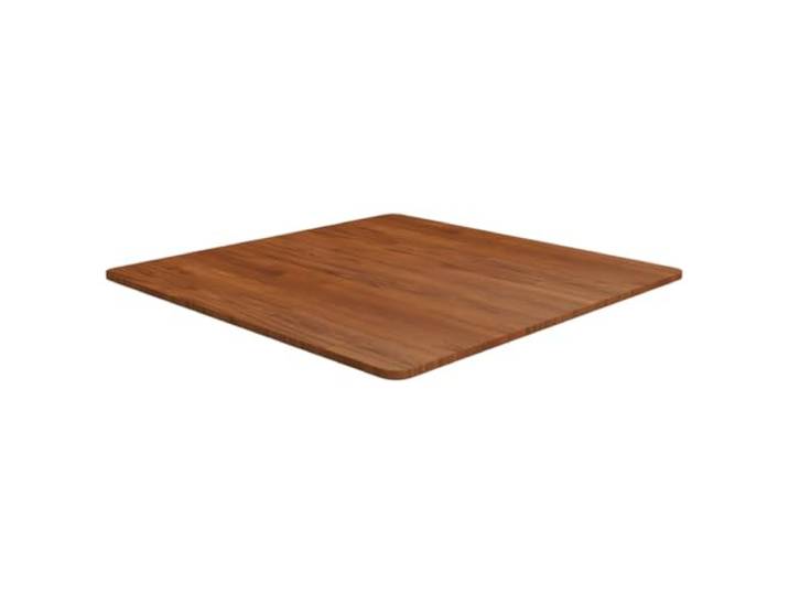 PTUGUOF Eichenholz Tischplatte Quadratisch Dunkelbraun 80x80x1,5 cm Massivholz, Behandelte Oberfläche, Für Restaurant Café Hotel, Vielseitig Nutzbar