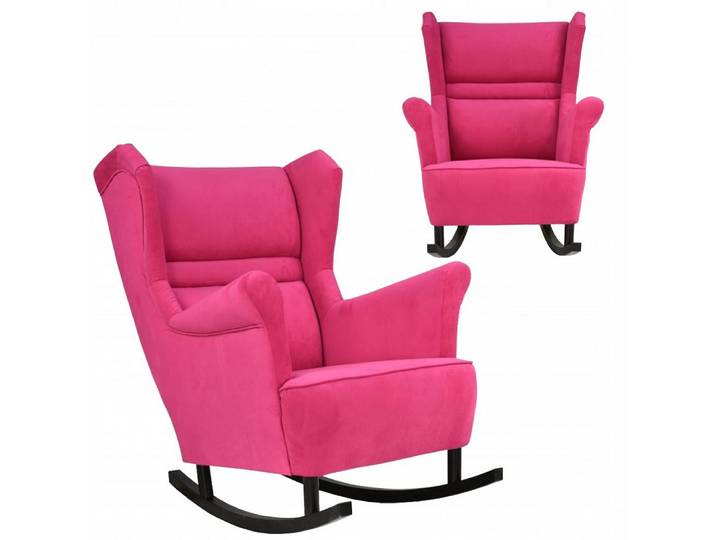 Family Meble Schaukelstuhl Family Meble Zoja Schaukelsessel Ohrensessel Trinity 10 in Fuchsia 84x