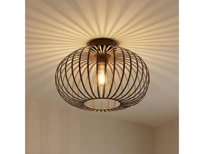 Nahele Plafonnier Coffee - Lindby - Salon / séjour - Vintage / rétro - Métal - Rond