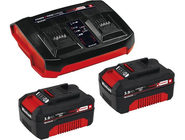 Einhell Power X-Change PXC-Kit de démarrage 2x 3\,0Ah & Twincharger Kit