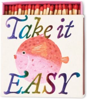 Paddywax Square Take it Easy Puffer Fish fósforos 125 un.. Square Take it Easy Puffer Fish