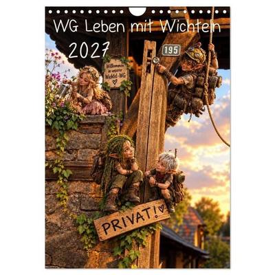 WG Leben mit Wichteln (Wandkalender 2027 DIN A4 hoch), CALVENDO Monatskalender