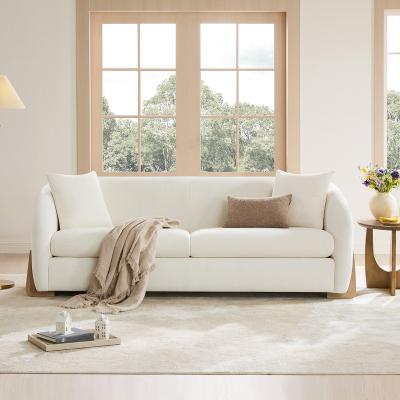 Spruce & Spring Julia Upholstered Curved Sofa Couch for Living Room