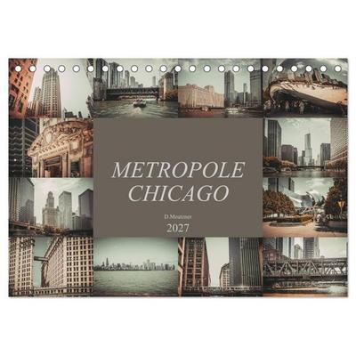 Metropole Chicago (Tischkalender 2027 DIN A5 quer), CALVENDO Monatskalender