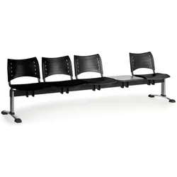 Wartezimmerbank - Kunststoff Visio Biedrax LC9295c - Gestell verchromt