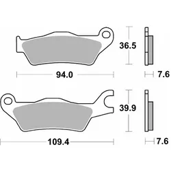 SBS, Bremsbeläge, (Sintermetall)