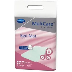 MoliCare Premium Bed Mat Textile 7 Krankenunterlagen 85x90cm 1 St
