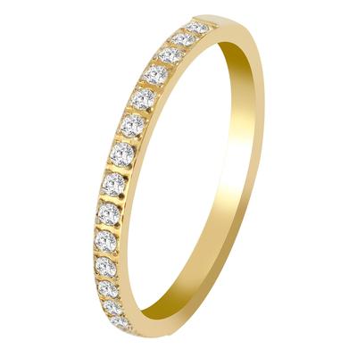 Fingerring AKZENT "Sim, langlebig" Gr. 56, gold (goldfarbig), Fingerringe, Damen, 56, Edelstahl, Fingerring