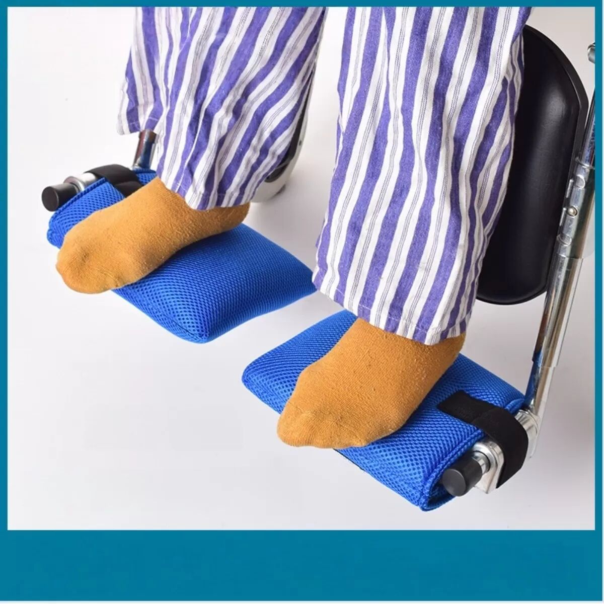 INF Coussin repose-pieds pour fauteuil roulant (paire) - Rembourrage polyester épais pour confort, absorption des chocs et
