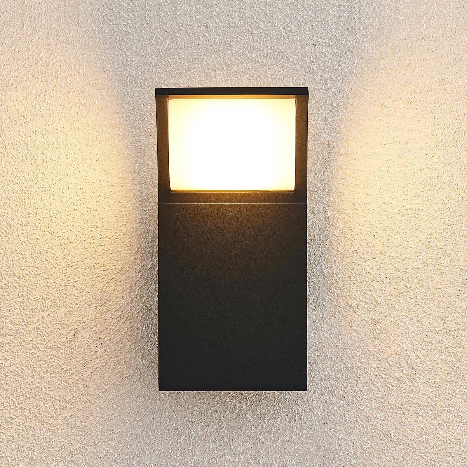 LED Aussenwandleuchte Tinna Lucande, schwarz, Aluminium, Modern, LED Wandleuchte außen