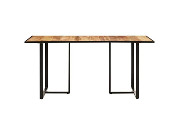 YUTAASU Esstisch 200 cm Massives Mangoholz Industrieller Stil, Pulverbeschichtete Eisenbeine, Robust, Einzigartige Holzmaserung