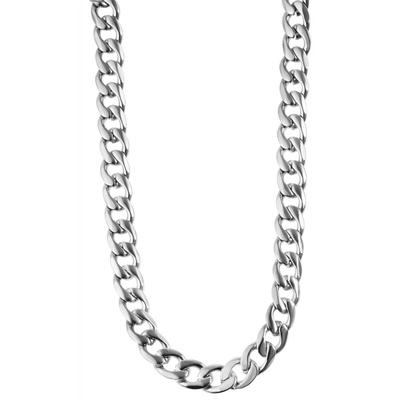 Kette ohne Anhänger ADELIA´S "Herren Edelstahl Panzerkette Halskette" Gr. 52, silber, Halsketten, Herren, 52, Edelstahl