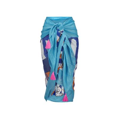 Sommerrock CODELLO "Codello Pareo", Damen, blau, Röcke, Mit Snoopy-Motiv