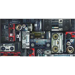 CoverYourDesk, Unterlage, Schreibtischunterlage Retro-Kassettenrekorder