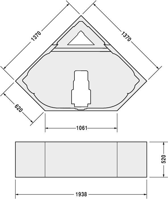 Duravit Duravit Wannenträger D-CODE f 700137 1400x1400mm