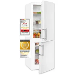 Exquisit Kühl-Gefrierkombination KGC233-60-HE-040D weiss | 173 l Nutzinhalt | Weiß