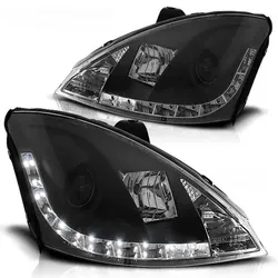 Scheinwerfer LED Tagfahrlicht Optik passend für Ford Focus MK1 Facelift  01-04 Schwarz
