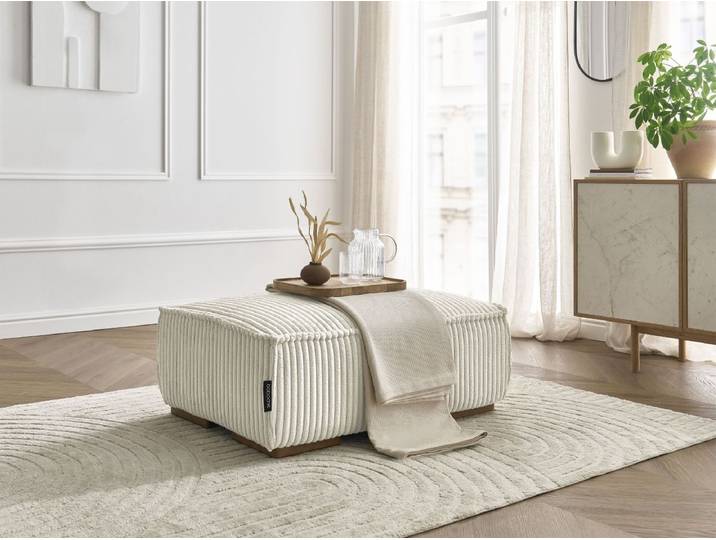 Pouf CHELSEA gros côtelé doux