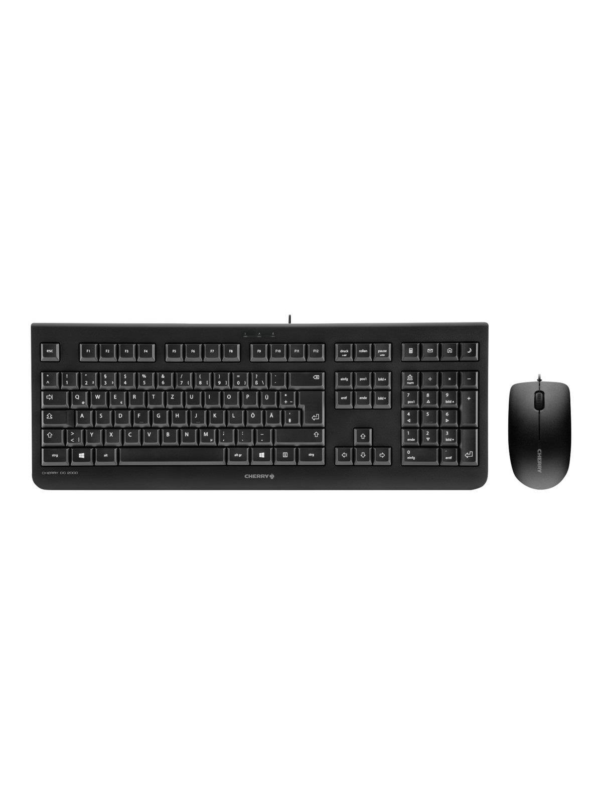 Cherry DC 2000 - Tastatur & Maus Set - Ungarisch - Schwarz