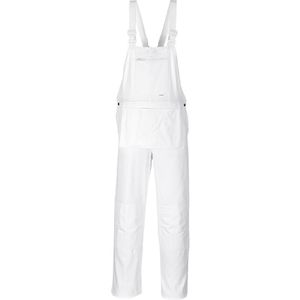Portwest Arbeitshose Maler-Latzhose Bolton, Herren, Latzhose, weiß, Größe 56 (XL)