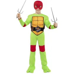 Metamorph Ninja Turtles – Raphael Kostüm für Kinder (110, 116)