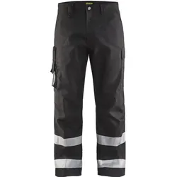 Servicehose "1451" mit Reflexstreifen schwarz - C156 - schwarz