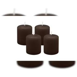 Kopschitz Kerzen 4er Set Stumpenkerzen/Adventskranzkerzen Schokolade Ø 50 x 60 mm