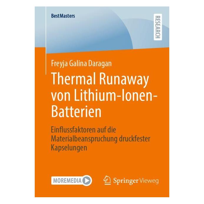 Springer Thermal Runaway von Lithium-Ionen-Batterien (Deutsch, Softcover, Freyja Galina Daragan) (53347136)