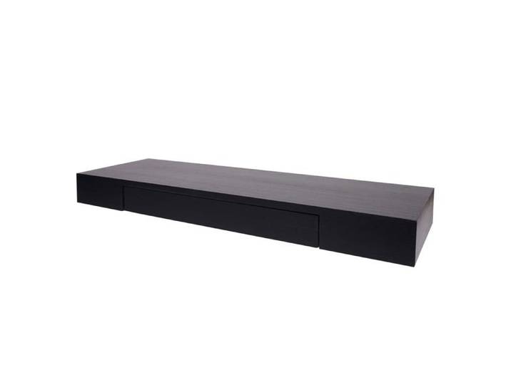 etagere murale etagere suspendue avec tiroir en bois massif 8x80x25cm noir 04_0005152