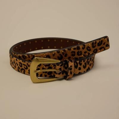 Lucky Brand Leopard Haircalf Belt - Women's Accessories Belts, Size S