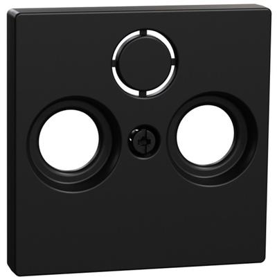Merten System M, Zentralplatte Sat, schwarz matt, Aqua Plastic