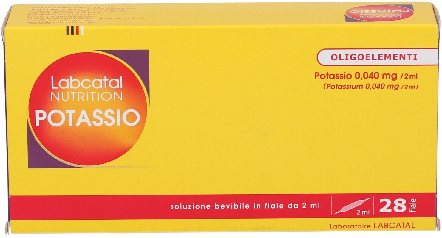 Labcatal Nutrition Potassio 28 Fiale Bevibili 2 ml - Rimedio Naturale per Astenia e Debolezza Muscolare