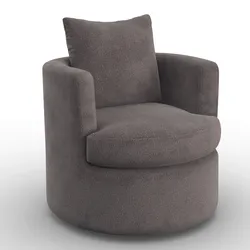 Sessel Marieta Braun Chenille drehbar