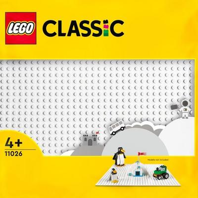 LEGO Classic 11026 Weiße Bauplatte, Grundplatte für LEGO Sets, 32x32 Noppen, in 25x25 cm