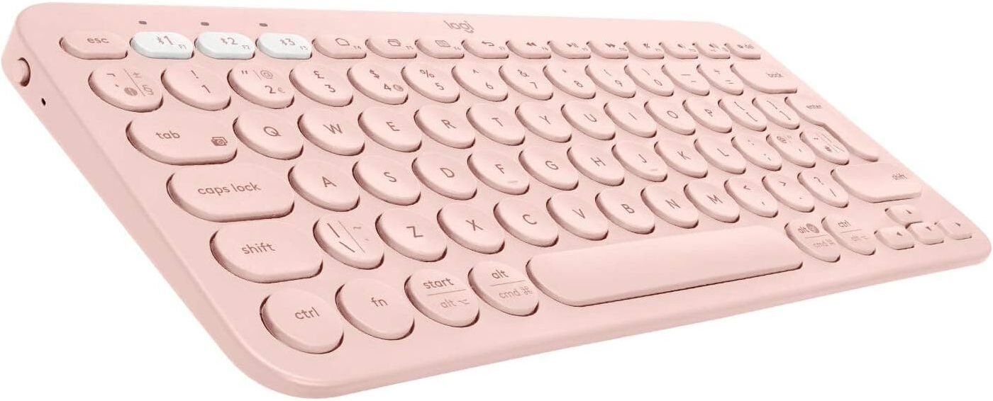 Logitech K380 Multi-Device Bluetooth Keyboard – Easy-Switch, Slim, Rose, for PC, Mac, Windows, iPadOS, Android, New