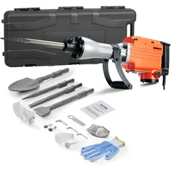 VEVOR Abrisswagenheberhammer, 2200 W, Elektrischer Jackhammer, Strapazierfähig, 1400 BPM Betonbrecher 4 Stück Meißel Bit, Handschuhe