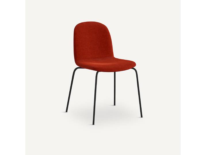AM.PM Chaise velours Tibby Rouge Cinabre