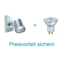 BUNDLE Philips myLiving Spot Runner Wand- und Deckenstrahler aus Aluminium mit schwenkbarem Kopf inkl. 1 x GU10 LED Preisvorteil