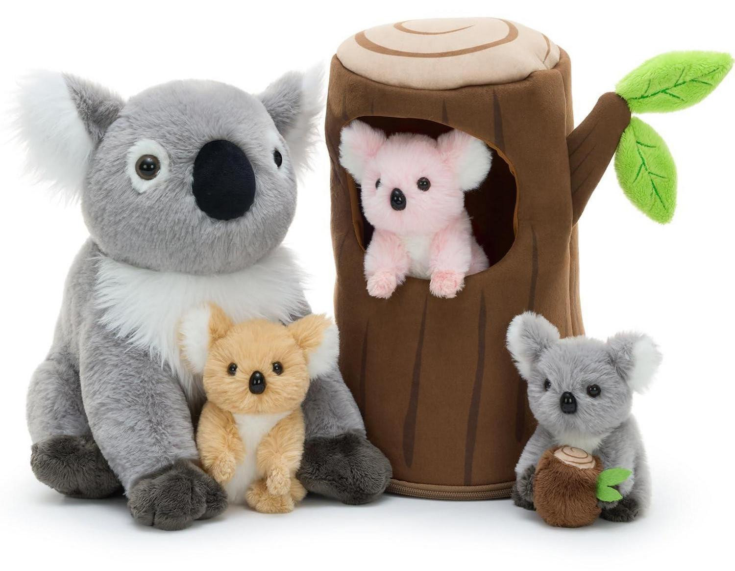 MorisMos Knuffelbeer XXL met baby in de buik, bruin-grijs