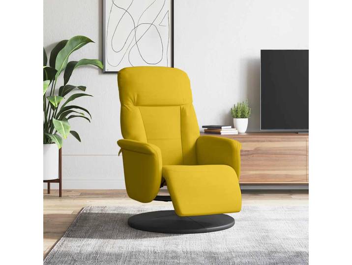 vidaXL Relaxsessel mit Fußteil Gelb Samt