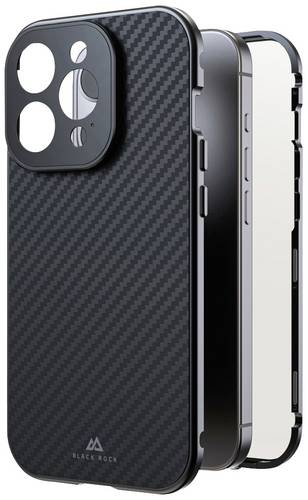 Black Rock 360° Glass Cover Apple iPhone 15 Pro Carbon Induktives Laden, Stoßfest 1310TGCB02